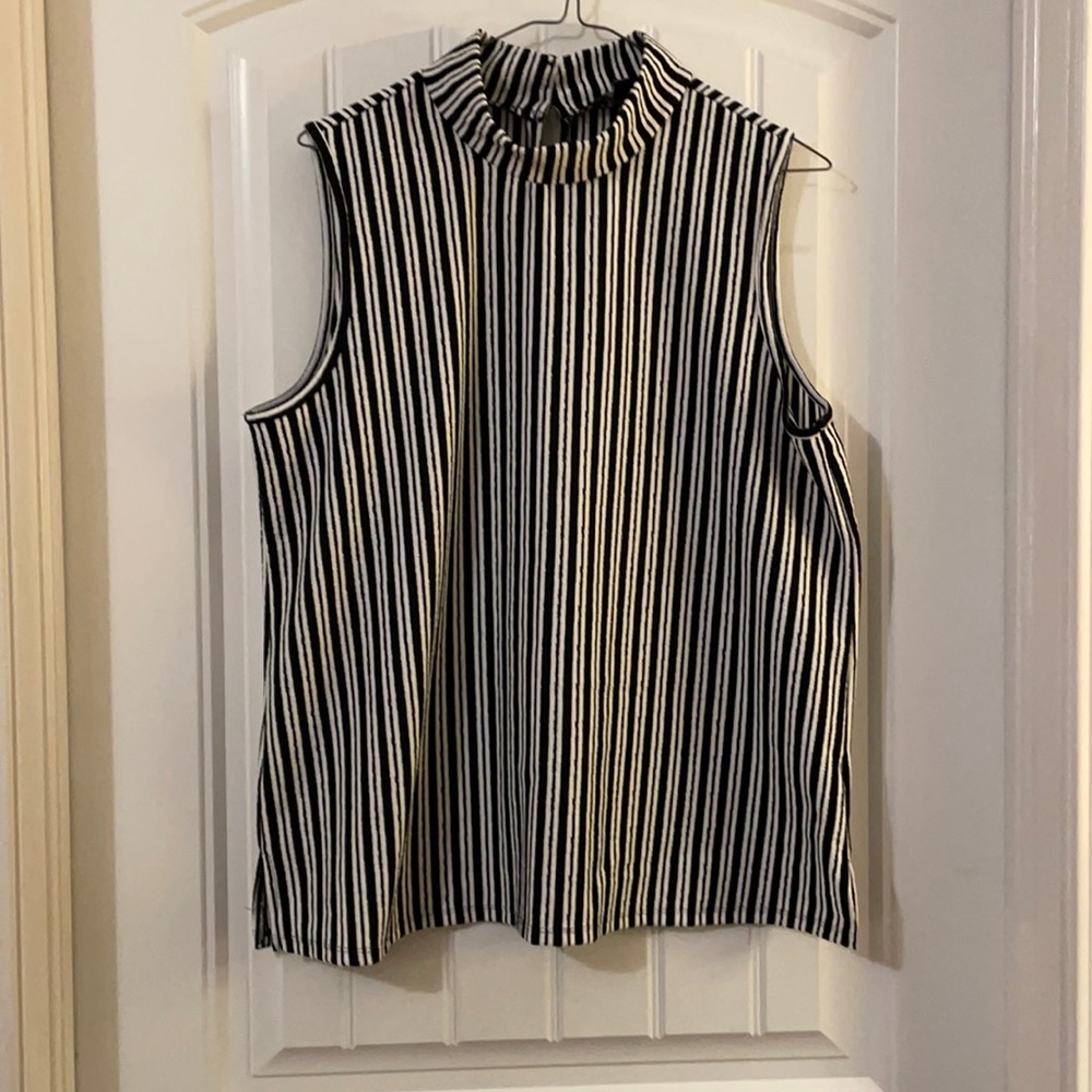 Sleeveless top. Nice under sweater or jacket or by itself